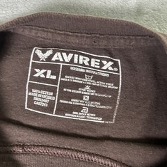 Avirex Shirt Mens XL Vintage 2000s skull sword Brown Graphic