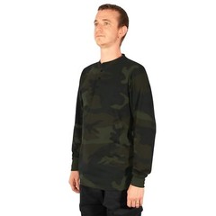 Rothco Midnight Woodland Camo Long Sleeve Henley T-Shirt 21045 – XL