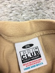 Pro Club Heavyweight Shirt Mens Size 2XL Beige Tan Short Sleeve Cotton