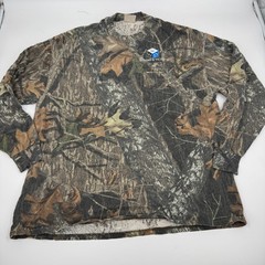 Mossy Oak Break-Up Camo Long Sleeve Pocket T-Shirt Mens Brown Green XL