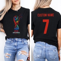 World Cup 2026 Soccer Fan Apparel Unisex T-shirt ‘Printed on Front and Back’