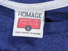 Homage Cleveland Cavaliers Hebrew Script T-Shirt Mens L Tri-Blend Cavs Tee Blue