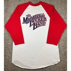 Augusta Sportswear The Marshall Tucker Band Raglan Baseball Tee Red White Mens M