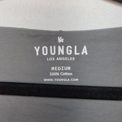 YoungLA T-Shirt Mens Medium Gray Jerdani Collaboration Scoop Neck Gym Training
