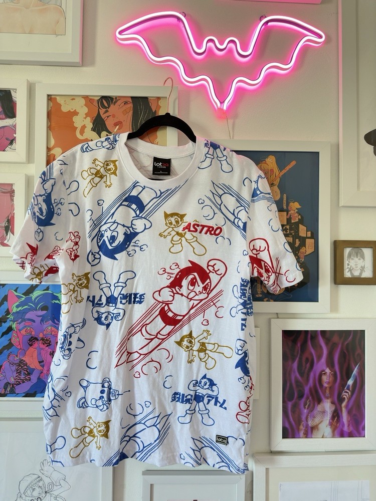 Astro Boy T Shirt App Mighty Atom Lot 29 Anime Manga Japan White L