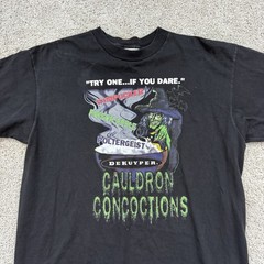 Vintage DeKuyper Shirt XL Halloween Cauldron Schnapps Alcohol Liquor Promo USA