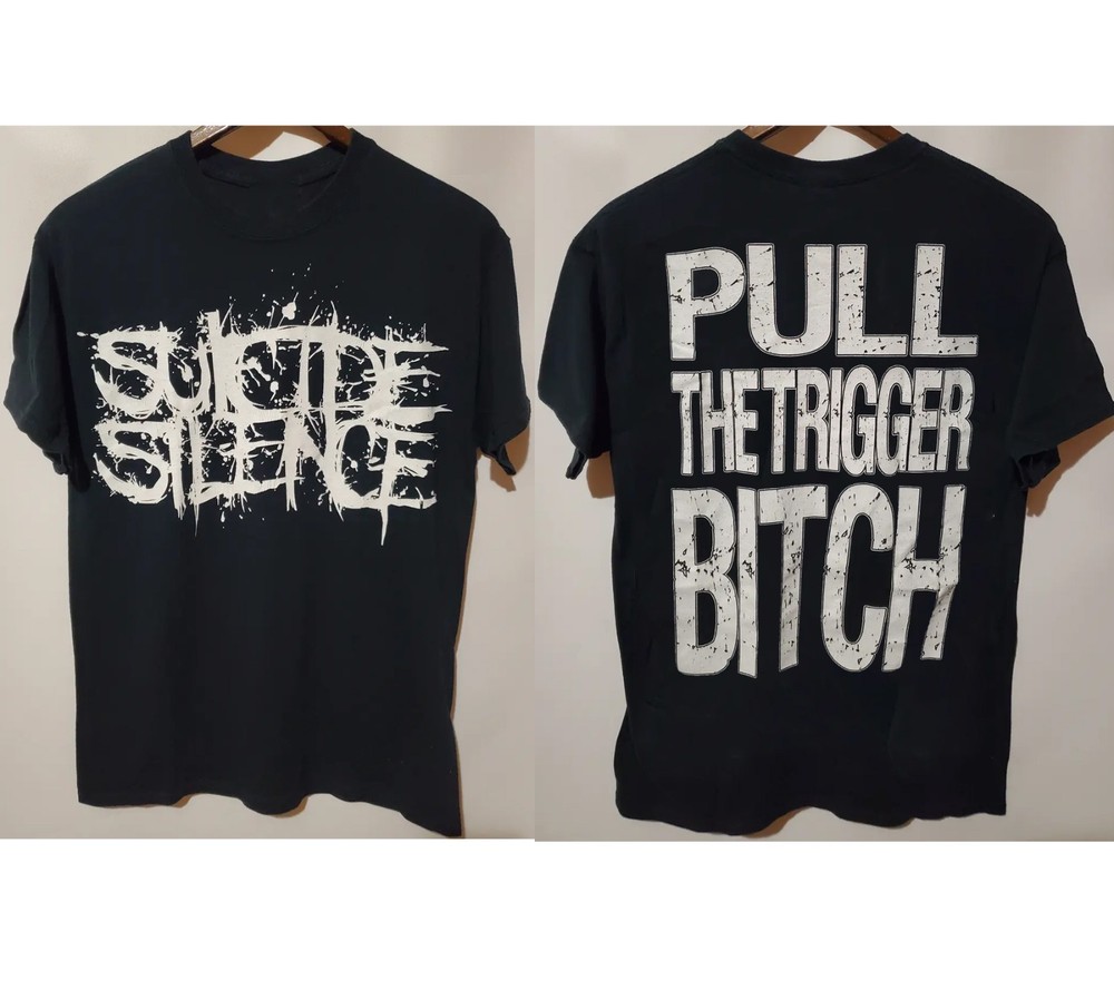 NEW!!! Suicide Silence Pull The Trigger Btch Band American Apparel T-Shirt