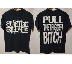 NEW!!! Suicide Silence Pull The Trigger Btch Band American Apparel T-Shirt