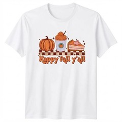 Happy Fall Y’all Pumpkin Pie Spice Latte Autumn Vibes T-shirt