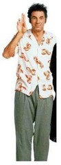 Seinfeld Cosmo Kramer Lobster Cabana Vacation Button Down Shirt White