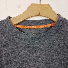 Omni Wool Mens Base Layer Crew Top Large Heathr Gray Thermal Long Sleeve T Shirt