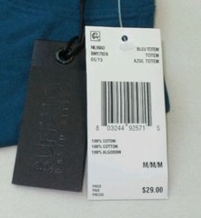 Buffalo Men’s T-Shirt Medium Blue Designer Fashion Logo David Bitton New MRP$29