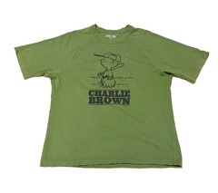 UNIQLO UT Peanuts Charlie Brown Raglan T-Shirt Green Men’s M Vintage Style
