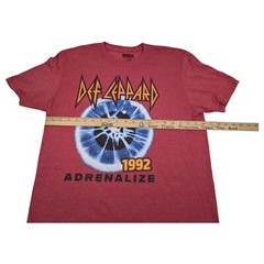 Def Leppard Adrenalize 1992 Tour Shirt L Rock Band Tee Red Music