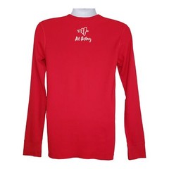 Art History Mens Plaid Spellout Graphic Waffle Knit Long Sleeve Top Red Sz Small