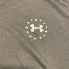 UA Freedom USA Flag Shirt Men’s Large Green Tactical Style Tee