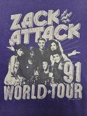 Saved By The Bell TV Show ZACK ATTACK 91 World Tour Men’s T Shirt Size Large