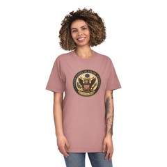 Funny Cat T Shirt United States of Feline Authority Vintage Seal Unisex Tee