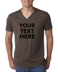 Custom Text, Logo- Next Level Men’s Premium CVC V-Neck Soft T-Shirt 6240