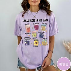 Inclusion is My Jam Comfort Colors Shirt, Autism Awareness Tee