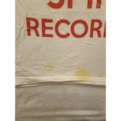 Tultex Keep Spin Records Graphic T-Shirt White Red Vinyl Music Tee Men’s Large