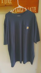 3 Carhartt Men’s Workwear Pocket T-shirt – Navy, 3XLT, 1 Without Pocket