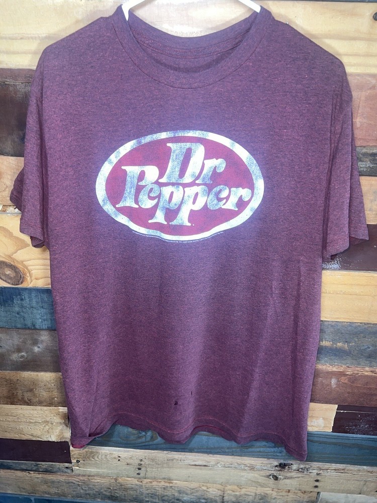 Retro Dr. Pepper Soda Red colored T-Shirt Size Large Retro Tee Luv tags  brand