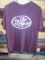 Retro Dr. Pepper Soda Red colored T-Shirt Size Large Retro Tee Luv tags  brand