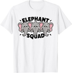 Elephant Squad TShirt for Elephant Lover Shirt Cool Elephant T-Shirt