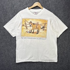 Vintage Funny Quote Shirt Mens Large White 90s USA Horse Western Cowboy Desert