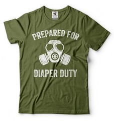 Funny Humor T-shirt Diaper Duty Tee Shirt Father’s Day Gift Shirt Dad Maternity