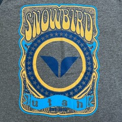 Snowbird Utah Ski Resort Shirt Mens M Colorblock Raglan 3/4 Sleeve District Tee