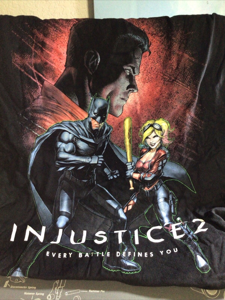 Loot Crate Injustice 2 Mens T Shirt Exclusive Gaming Tee 2017 Size L