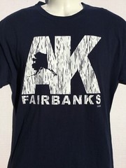 FAIRBANKS ALASKA souvenir navy blue t shirt sz L large