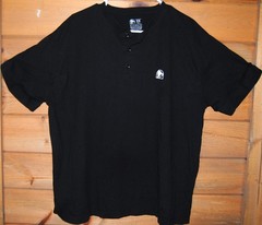 Taco Bell Employee Henley Collar Shirt- Black- Graphics on Both Sides- XXL