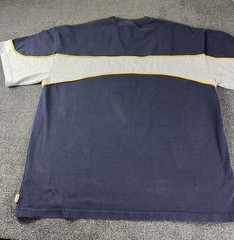 Rusty Men’s M Navy/Gray/Yellow Colorblock Logo Crew Neck Short Sleeve T-Shirt