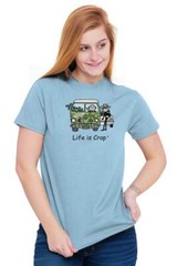 Life is Crap Hippy Van Marijuana Stoner Joke Womens or Mens Crewneck T Shirt Tee