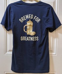 Bella + Canvas Peet’s Coffee Logo T-Shirt Brewed for Greatness Men’s Small Navy