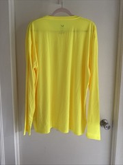 MISSION Unisex X LARGE Hi Vis Yellow Cooling Long Sleeve Performance Shirt.