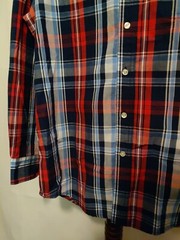 Chaps Easy Care men’s size S shirt LS red blue plaid collar button up EUC
