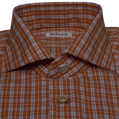 NEW KITON MULTICOLOR COTTON SHIRT US 16 – EU 41 MUL