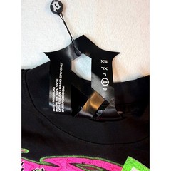 Evil Vice Mens Med Graphic T-Shirt Black AOP Pink Neon Green Y2K Streetwear NWT