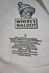 Where s Waldo? Mens Waldo Red White Striped Costume Shirt New L