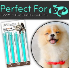 H&H Pets Toothbrush for Small Dogs & Cats – Soft and Extra Small Toothbrush Desi