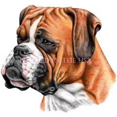 Boxer Dog Breed Fawn Color Art Portrait Custom T Shirt S-3X
