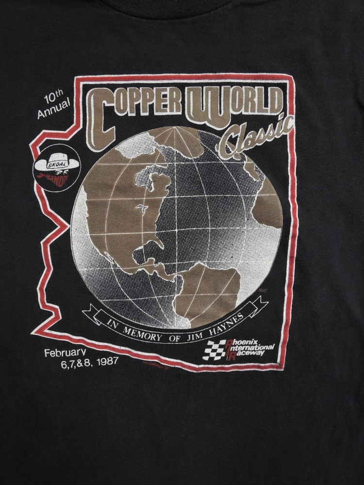 VINTAGE Cooper World Classic Shirt Mens Large Black 1986 Signal Car Auto Racing