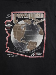VINTAGE Cooper World Classic Shirt Mens Large Black 1986 Signal Car Auto Racing