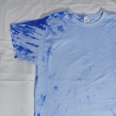 Tie Dye T Shirt Adult Large Blue 2 Tone Heavy Cotton Hippie 70’s Style New