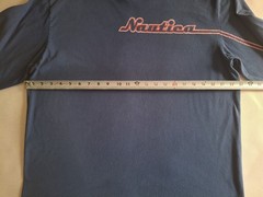 Vintage Y2K Nautica Script Logo Sleece Graphic Men’s XXL Long-Sleeve Graphic Tee