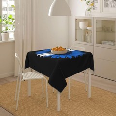 Vintage Sunflower Nicaraguan Nicaragua Flag_ Square Tablecloth Black, Stain & Wr
